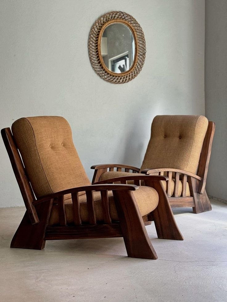Solid wood armchairs