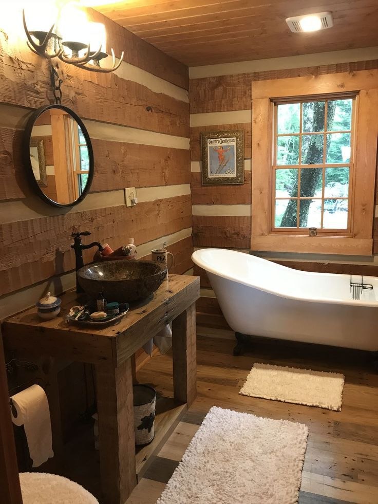 Timber-clad bathroom